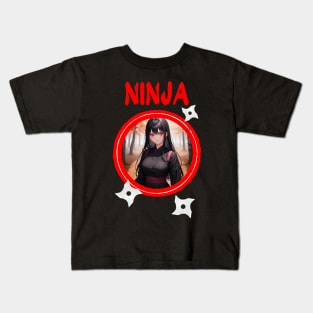 Ninja Target Love Cute Anime Girl Kids T-Shirt